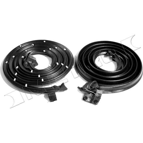 1966 Pontiac Bonneville - Door Seal, 2-Door, Hardtop, With Clips and Molded Ends R&L, Set of 2
