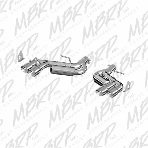 S7036AL Axle-Back Exhaust System, 6.2L, 8Cyl, Made of Aluminized Steel, Armor Lite Series
