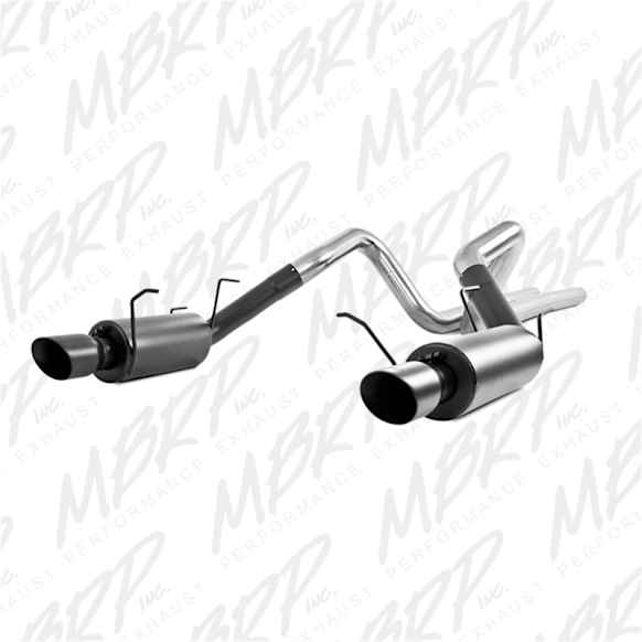 S7258BLK Cat-Back Exhaust System, 5.0L, 8Cyl, Made of Aluminized Steel, Armor BLK Series