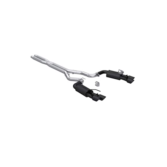 S7280BLK Cat-Back Exhaust System, 5.0L, 8Cyl, Made of Aluminized Steel, Armor BLK Series