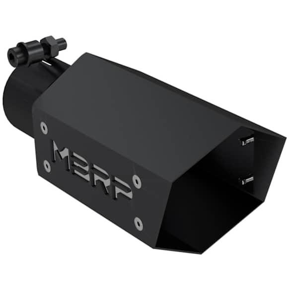 T5173BLK Black Series Exhaust Tip - Black, Stainless Steel, Single, Universal, Sold Individually