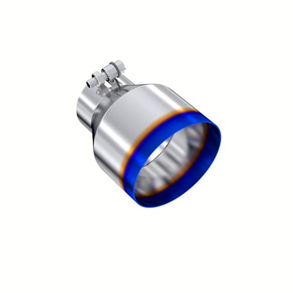 T5184BE Exhaust Tip - Burnt End, T304 Stainless Steel, Single, Universal, Sold Individually