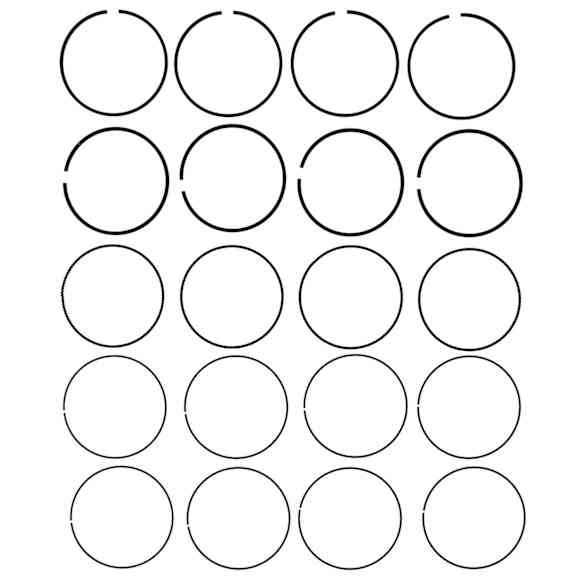 42282CP OE Replacement Series Piston Ring Set - Direct Fit, Set