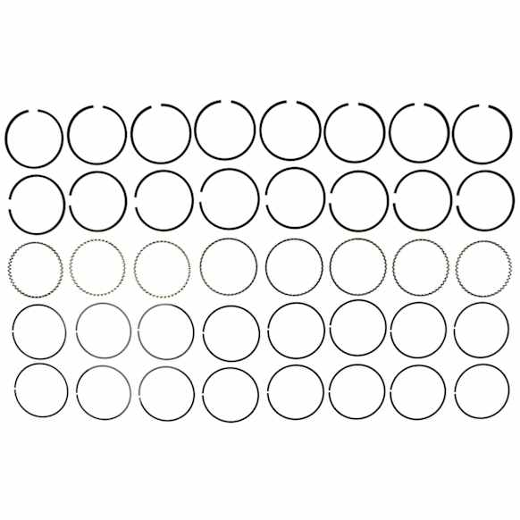 1983 Buick LeSabre - Piston Ring Set, 5.7L 8Cyl, VIN N, Size 0.040in, Ring Type UCR:BT-10, LCR:RBT-10, OCR: CP-20, Axial Height UCR-5/64in, LCR-5/64in, OCR-3/16in
