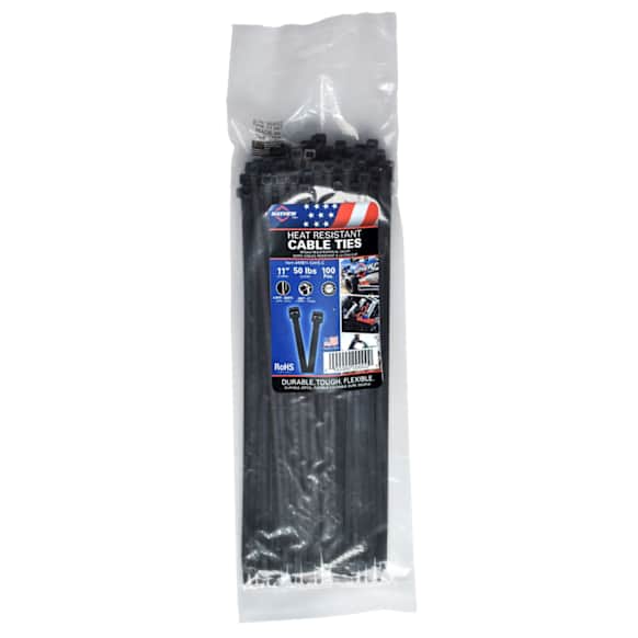MB11-50HS-D Heat Stabilized Cable Ties, 11 in., 50 lbs., 500/Bag