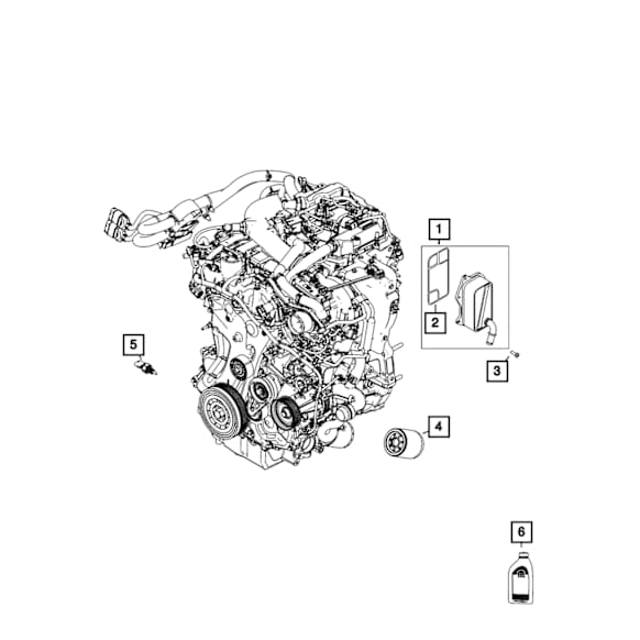 04893770AD Direct Fit Engine Oil Cooler Bracket, Sold Individually