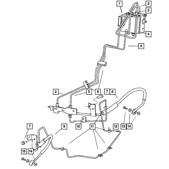 2005 Dodge Ram 1500 - Brake Line, Secondary, RWAL to Junction Block, OE Replacement Series