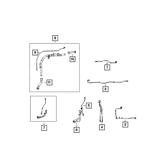 52030465AB Fuel Tank Vent Hose - Direct Fit