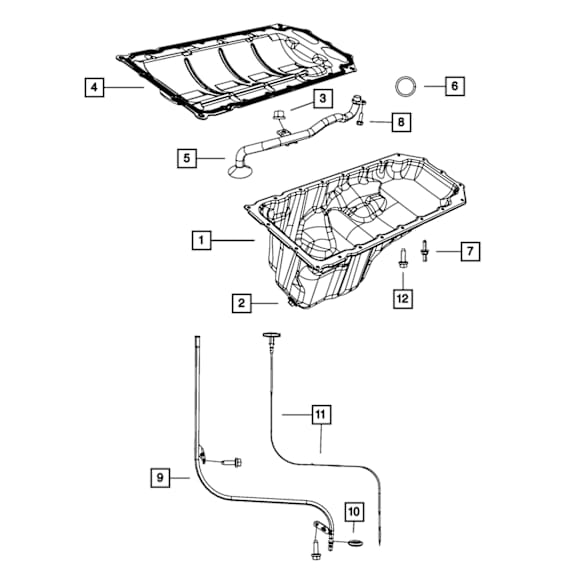 53021322AG Engine Oil Dipstick Tube - Direct Fit