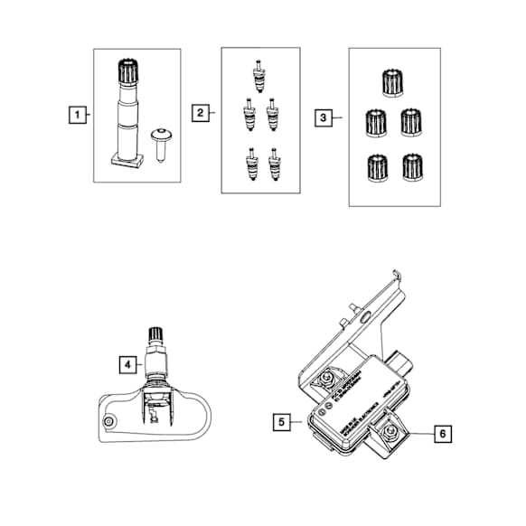 56029555AB Direct Fit Tire Pressure Monitoring System Control Unit, Sold Individually