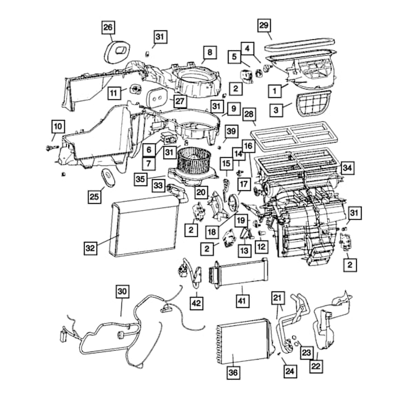 68017816AB Direct Fit HVAC Air Inlet Housing, Sold Individually