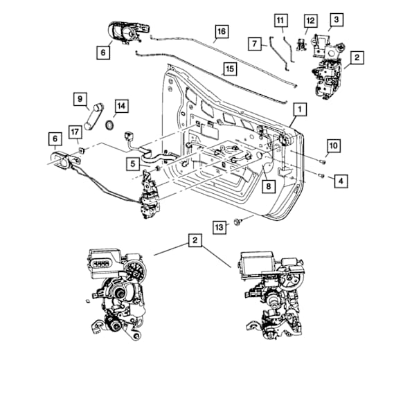 68018090AA Direct Fit Door Lock Actuator Bracket, Sold Individually