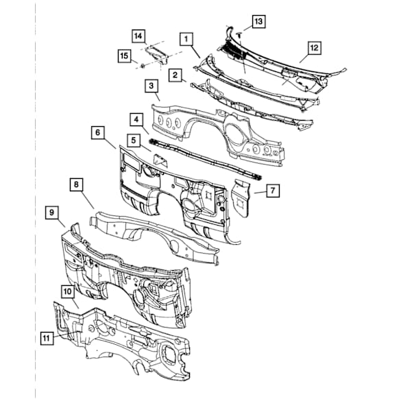 68038078AB Cowl Panel
