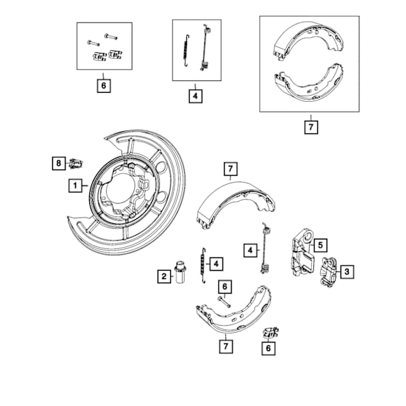68095418AA Parking Brake Lever - Direct Fit, Sold Individually