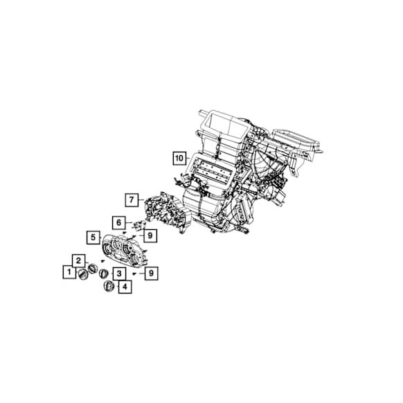 68101156AA A/C & Heater Control