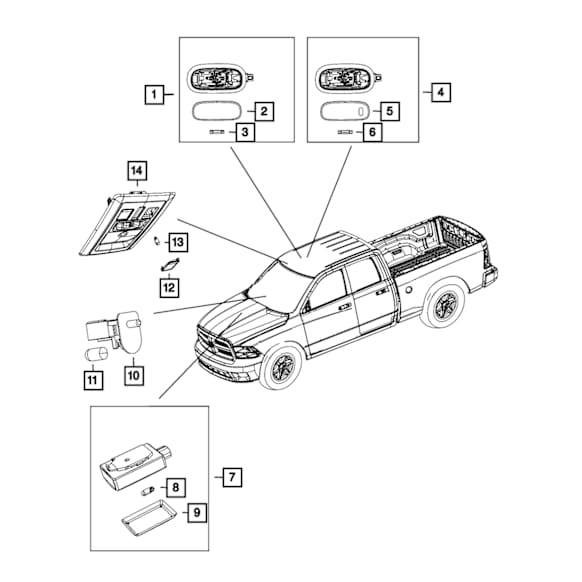 68102488AA Direct Fit Interior Door Light Lens, Sold Individually