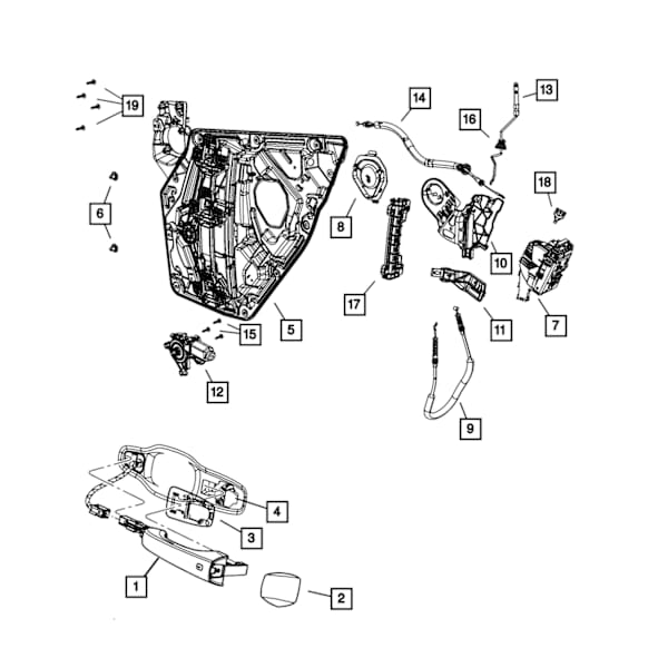 68104021AA Direct Fit Door Lock Actuator Bracket, Sold Individually