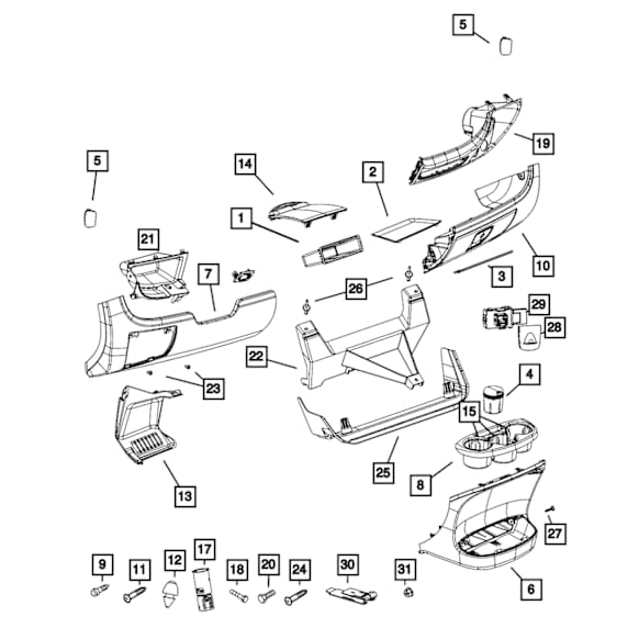 68162579AA Bolt - Direct Fit, Sold individually