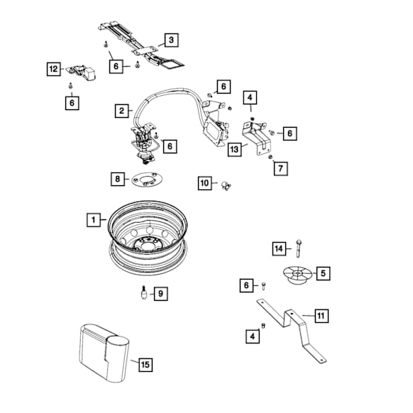 2018 Ram ProMaster 3500 - Spare Tire Hold-Down