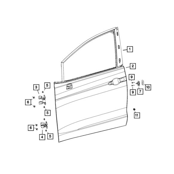 68188690AB Direct Fit Door Frame, Sold Individually