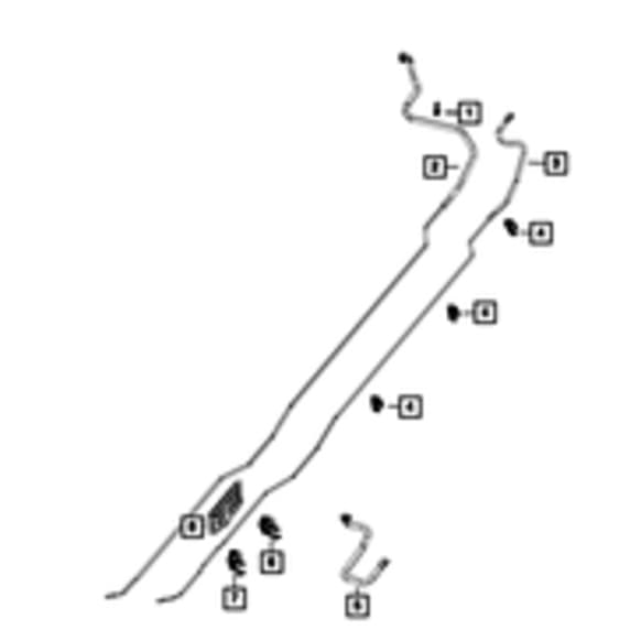 68193516AA Direct Fit Fuel Injection Fuel Feed Pipe, Sold Individually