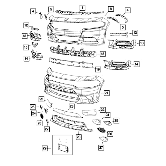 68202631AB Front License Plate Bracket