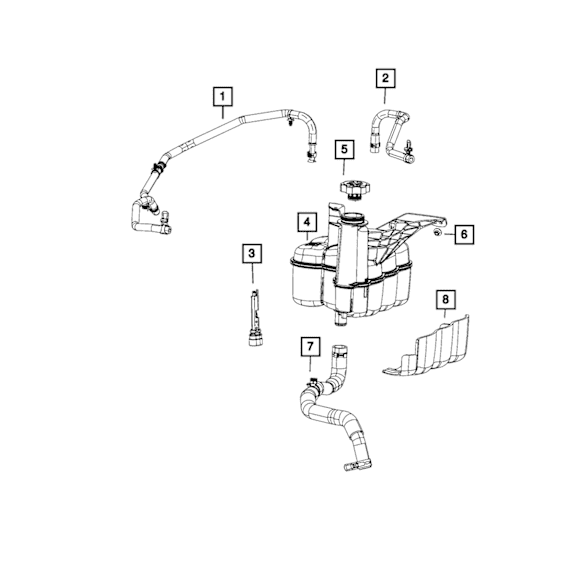 68236733AA Coolant Reservoir Hose - Sold Individually