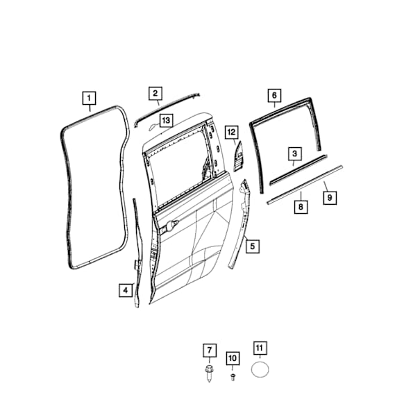 68247787AA Mounting Tape - Direct Fit, Sold individually