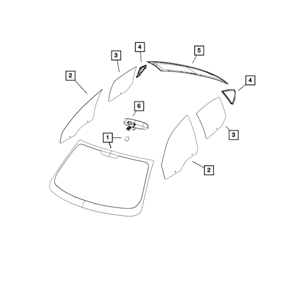 68319325AA Rear View Mirror