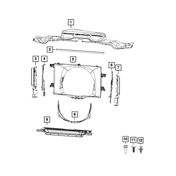 68362572AB Radiator Air Seal - Sold Individually