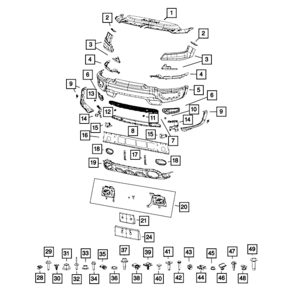 68368951AA Bumper Cover Bolt