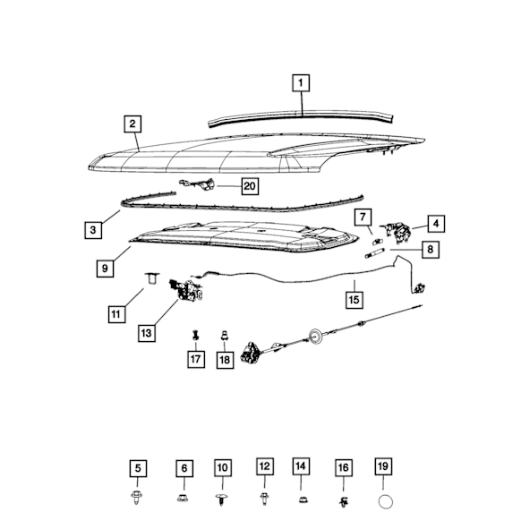 68375657AA Hood Latch Striker
