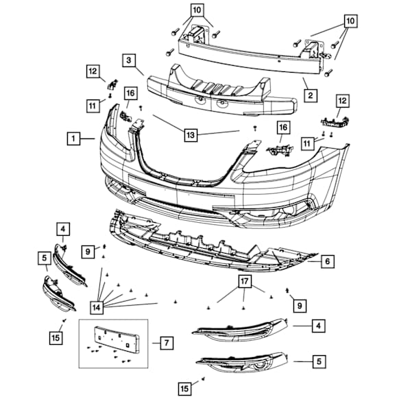 68381169AA Bumper Bracket