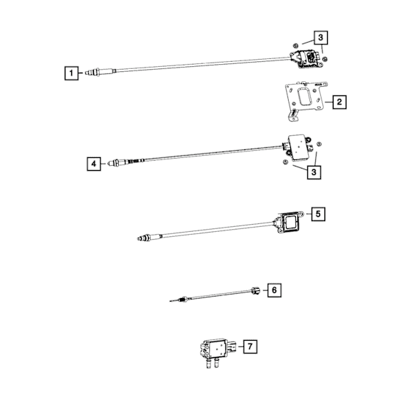 68404997AA Direct Fit Diesel Exhaust Particulate Sensor, Sold Individually