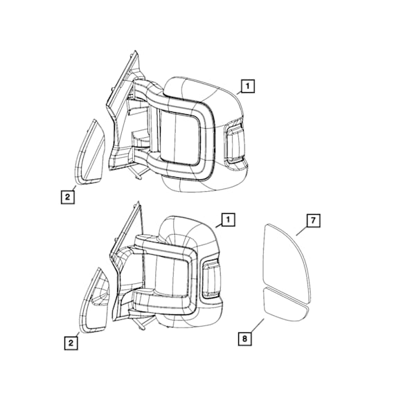 2014 Ram ProMaster 2500 - Mirror Glass Driver Side