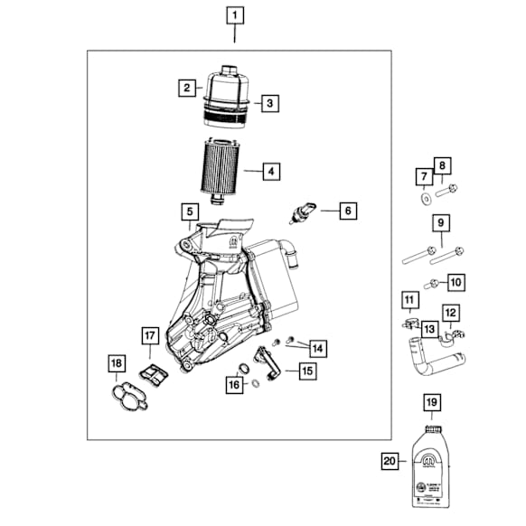 68490080AA Oil Filter Adapter