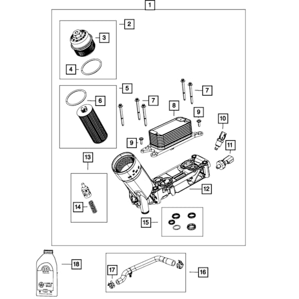 68518204AA Motor Oil, Sold Individually