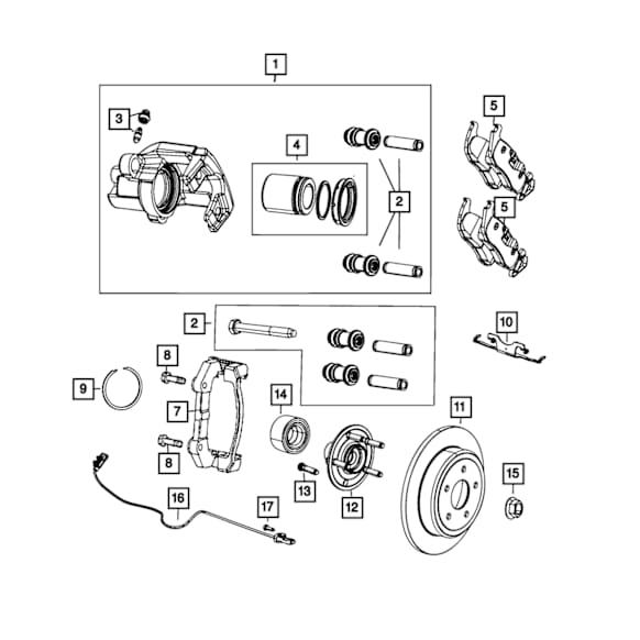 68526411AA Rear Brake Pad Set