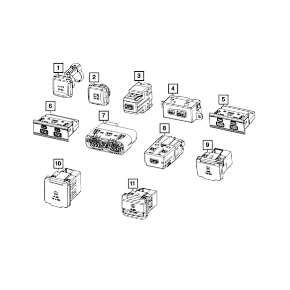 68572629AA USB Auxiliary Port