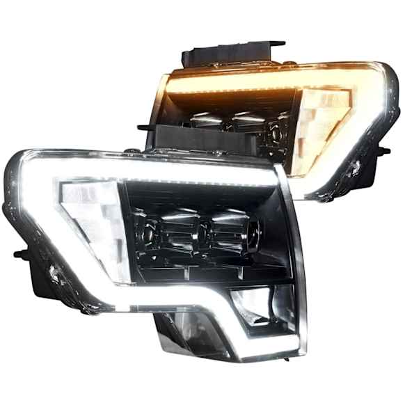 LF506-ASM Driver and Passenger Side Halogen/LED Combo Headlight, Without bulb(s), Clear Lens, XB LED Series
