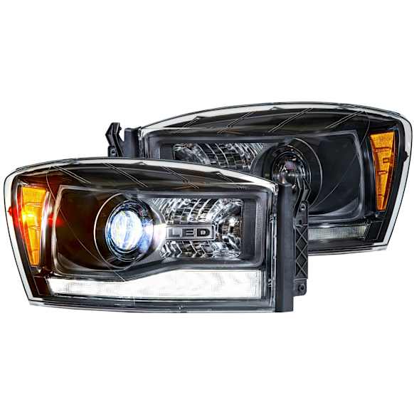 LF558 Driver and Passenger Side LED Headlight, With bulb(s), Clear Lens, Black Interior, XB Hybrid LED Series