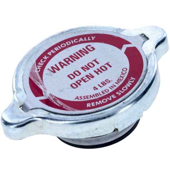 T4 Radiator Cap - 4 psi, Stainless steel and rubber, Sold individually