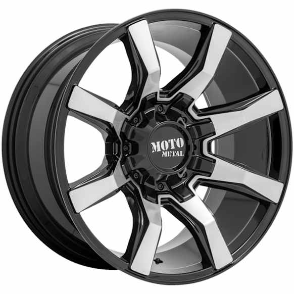 MO80421035512 Aluminum Black Wheel, 20 in. X 10 in., 5 x 5 in. / 5 x 5.5 in. Bolt Pattern