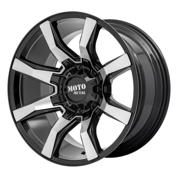 MO80422280544N Aluminum Black Wheel, 22 in. X 12 in., 8 x 6.5 in. Bolt Pattern