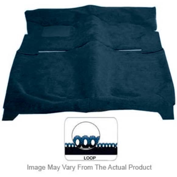 609-2012602 Front and Rear Carpet Kit, Blue, Loop carpet