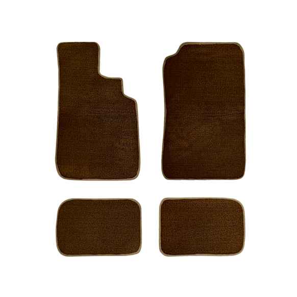 F2002MAT-815 Front and Rear OE Series Flat Floor Mat, Red Made of Plush/Nylon