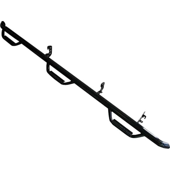 D0289QC-6-TX N-Fab Bed Access Nerf Bars Powdercoated Textured Black, Covers Wheel to wheel - Set of 2