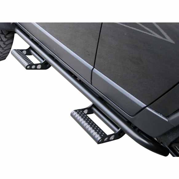 G154RKRCC RKR Series Rocker Panel Guards - Powdercoated Textured Black, Steel, Direct Fit, Set of 2