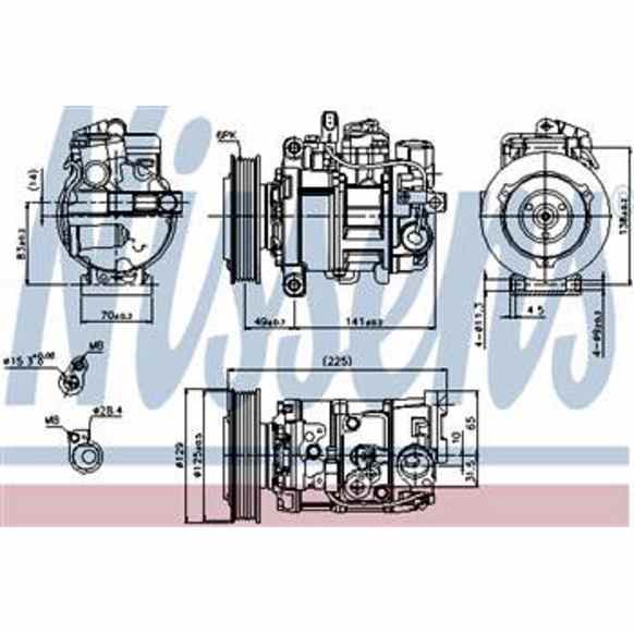 89209 A/C Compressor, With Clutch, 6-Groove Pulley