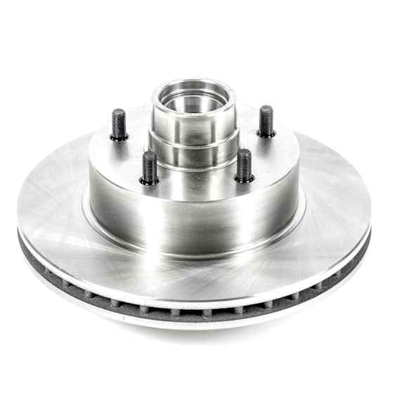 AR8208 Front, Driver or Passenger Side Brake Disc, Plain Surface, Vented, 5 Lugs, Autospecialty By Powerstop